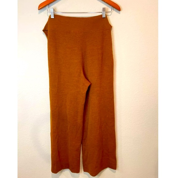 Anthropologie Rust Merino Wool Blend Elastic Waist Pants - Picture 3 of 3